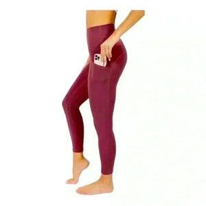 Women’s Yogalicious High Waist Side Pocket 7/8 Ankle Legging-NWT